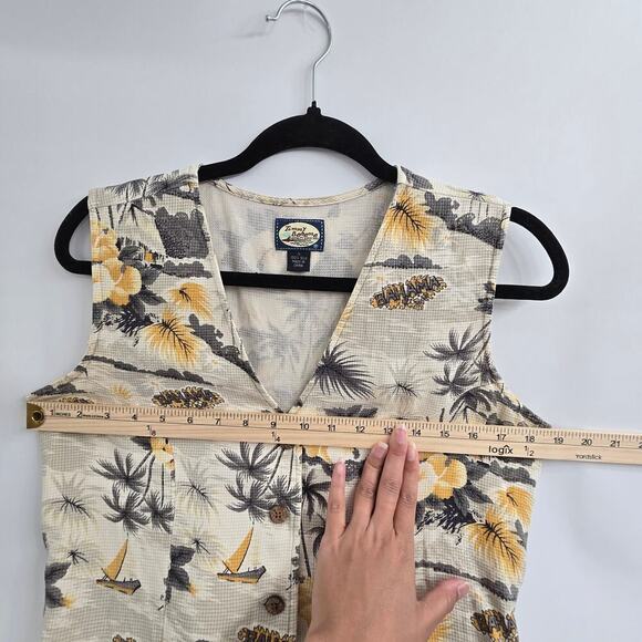 Tommy Bahama Womens 100% Silk Top L VTG Y2K Coastal Floral Hawaiian Beach Resort - Picture 4 of 5